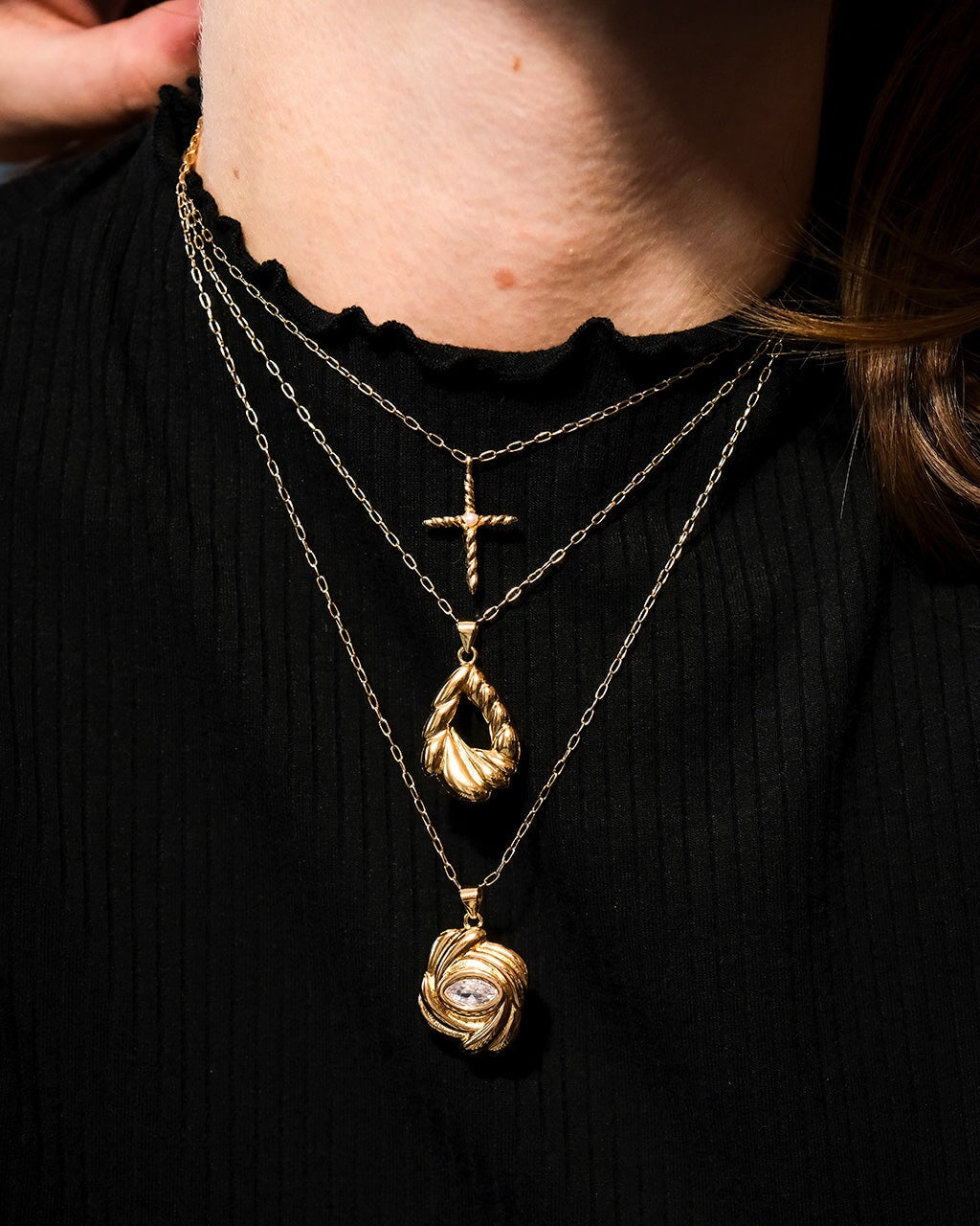 Ana?s Pearl Cross Pendant Necklace - Elegant Religious Jewelry for Women, Sterling Silver Crucifix Necklace with Genuine Pearl - Perfect for Church, Weddings & Everyday Wear