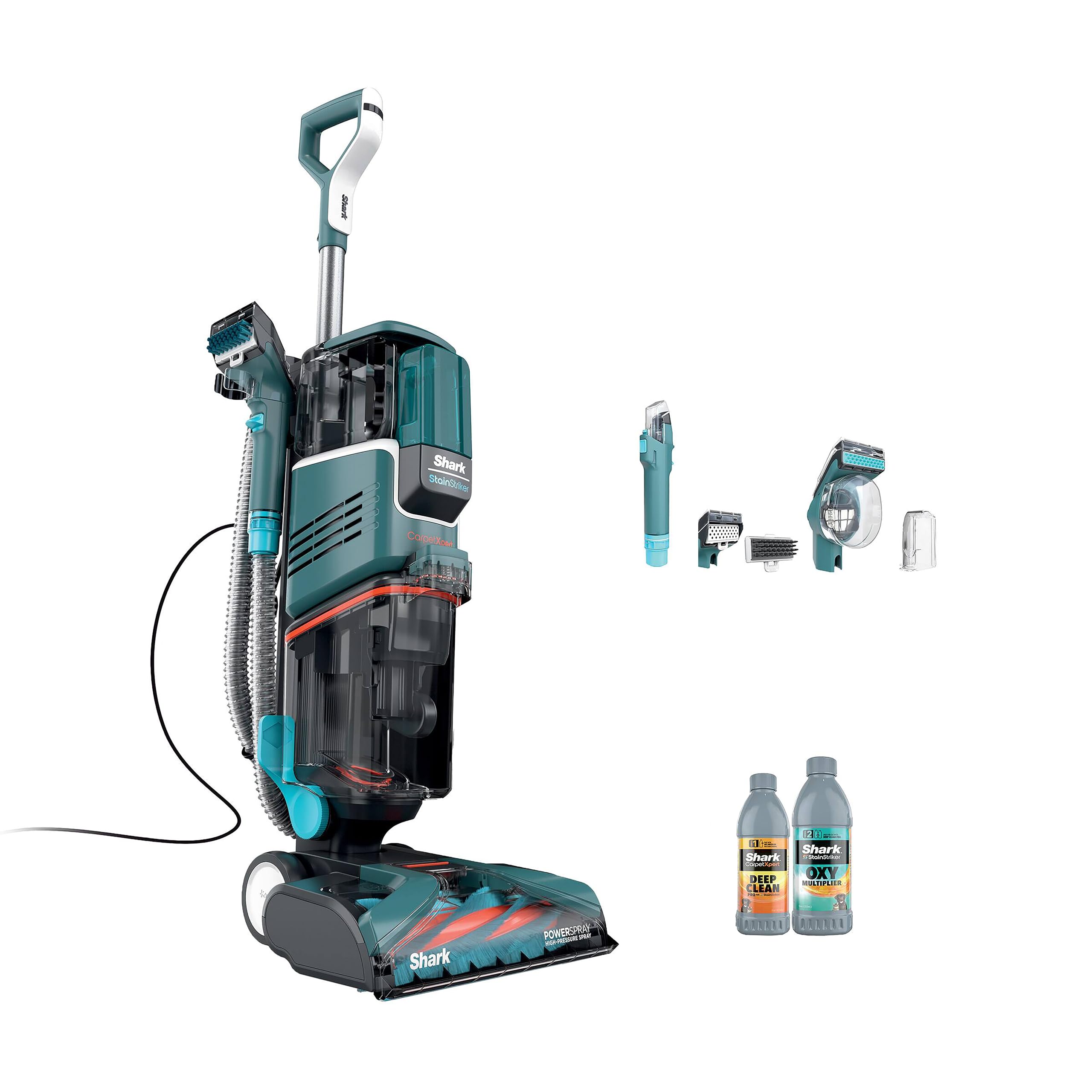 Shark R-EX205 CarpetXpert Carpet Cleaner with StainStriker Technology | Built-in Spot & Stain Remover for Carpets, Rugs & Upholstery | Teal | EX200 Series (Renewed) | Perfect for Pet Stains, Spills & Deep Cleaning