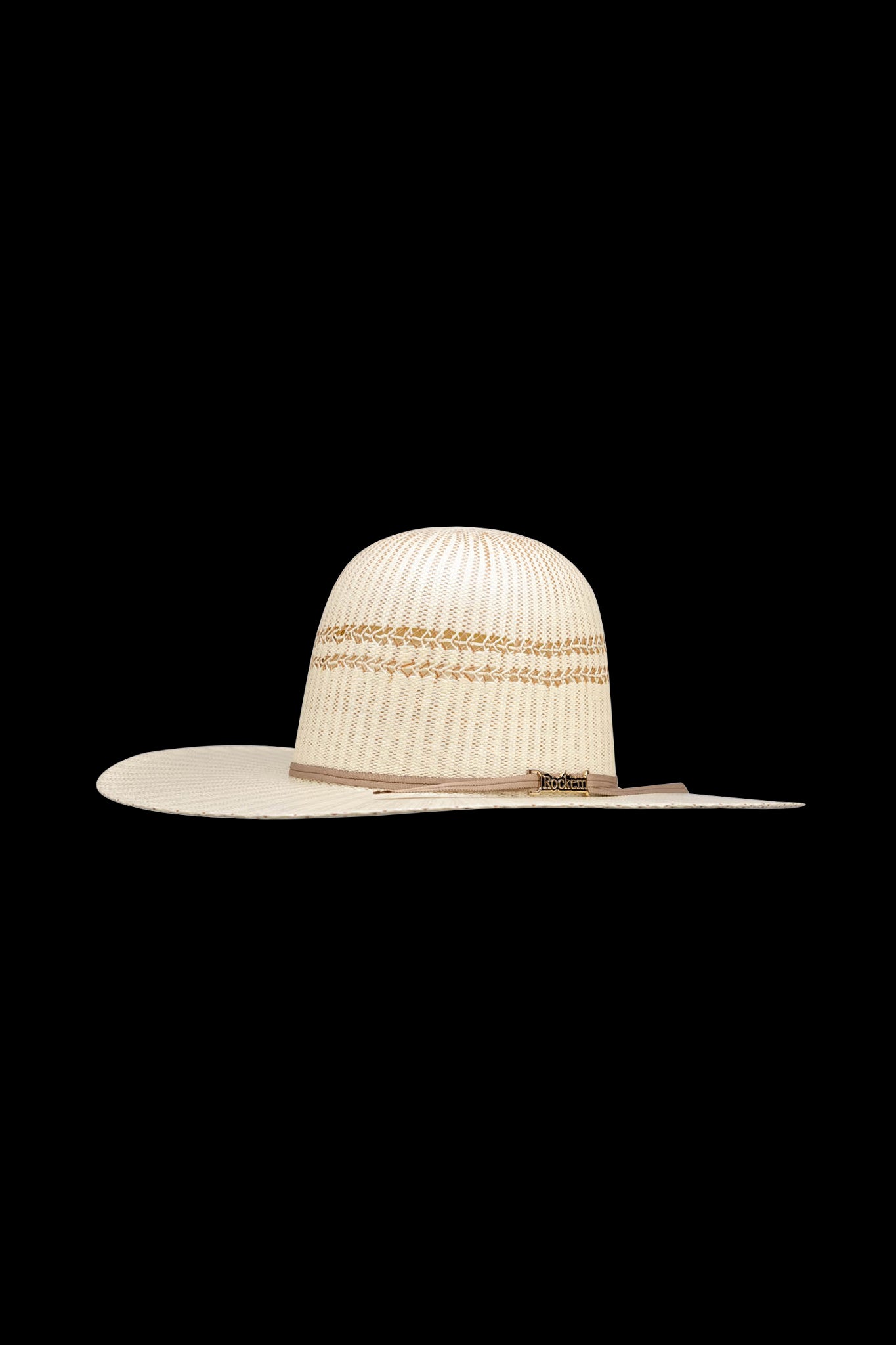 Rock'em 10X Carter Open Crown Straw Hat for Men & Women - Breathable Summer Sun Hat for Outdoor Activities, Beach, Gardening, and Fishing
