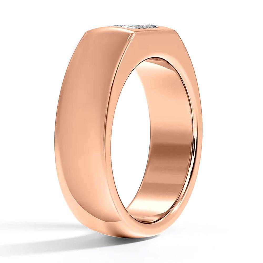 Emerald Cut Lab Diamond Men's Promise Ring - 1 Carat D Color VVS1 Clarity Engagement Band for Him - Perfect for Proposals, Anniversaries & Romantic Gifts