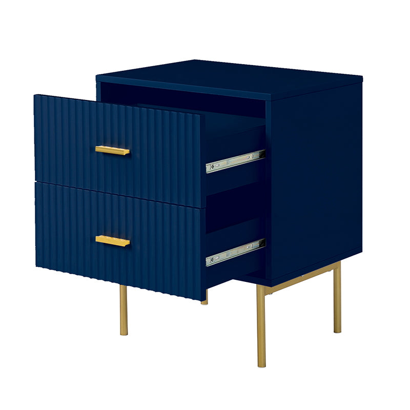 Modern Nightstand with Two Drawers - Nahuel Bedside Table with Optional Styles for Bedroom, Living Room & Guest Room - Sturdy Wooden End Table with Storage for Home Decor