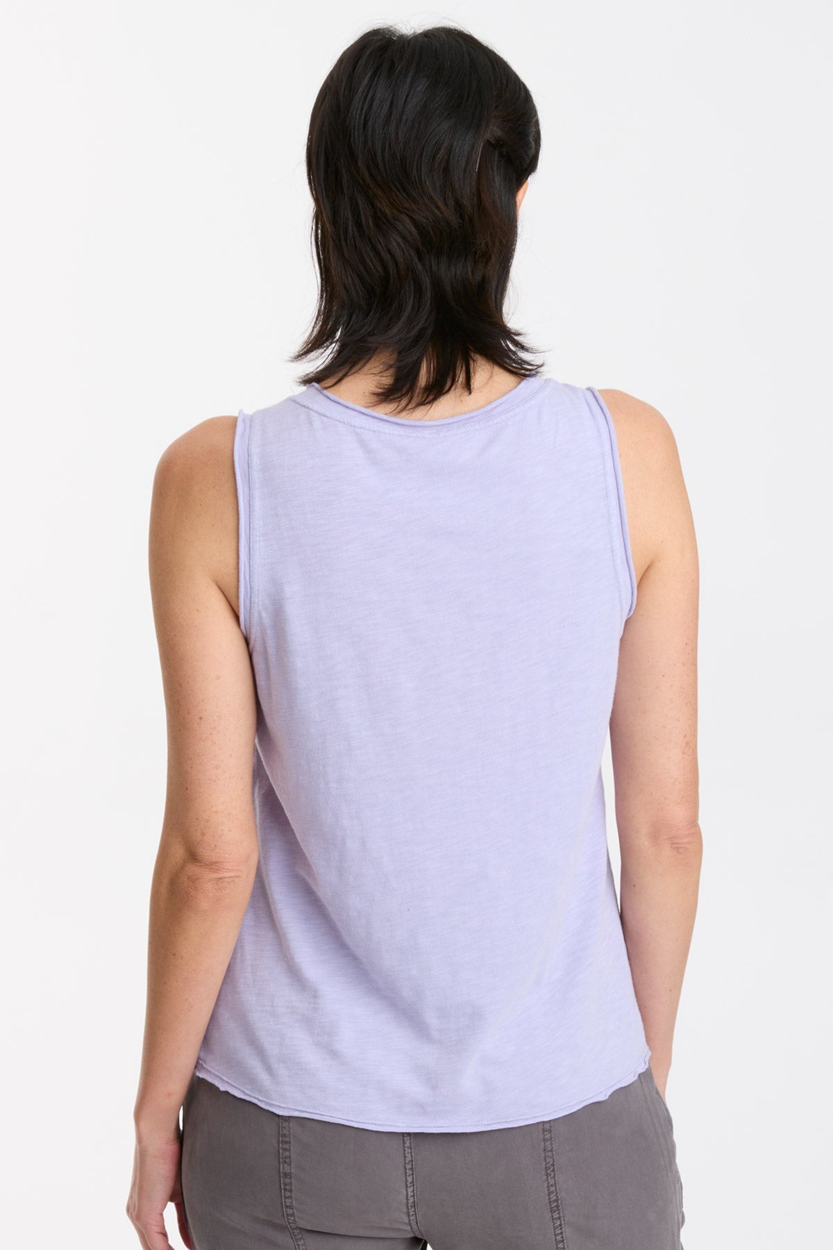 Lavender Tank Top for Women - Floral Print Summer Blouse - Casual & Comfortable Sleeveless Shirt for Beach, Travel, and Everyday Wear