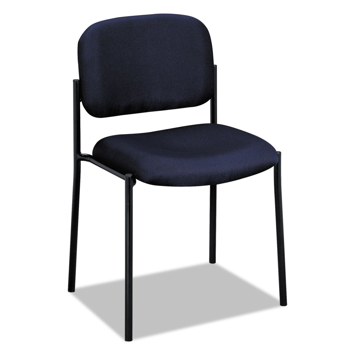 HON Scatter Guest Chair - Navy Fabric Stackable Armless Lobby Chair for Office, Waiting Room & Conference Room Use