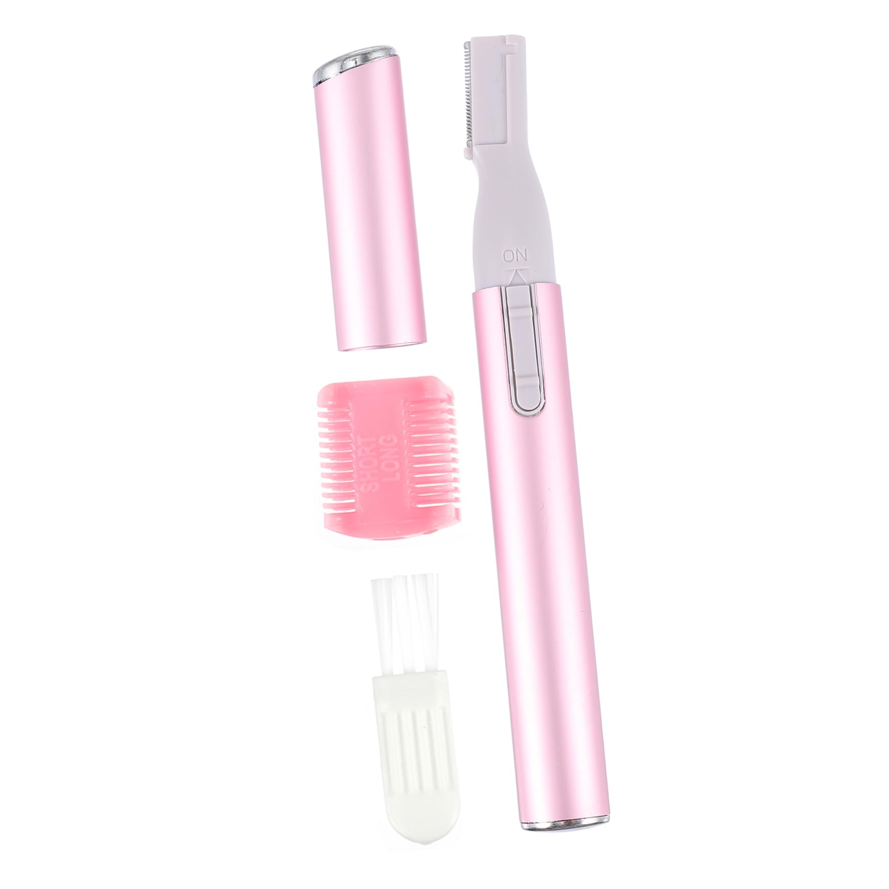 Electric Eyebrow Trimmer for Women - Rechargeable Bikini & Pubic Hair Shaver with Inner Core ABS Plastic - Pink - Perfect for Smooth Eyebrows, Bikini Line & Sensitive Areas at Home or Travel