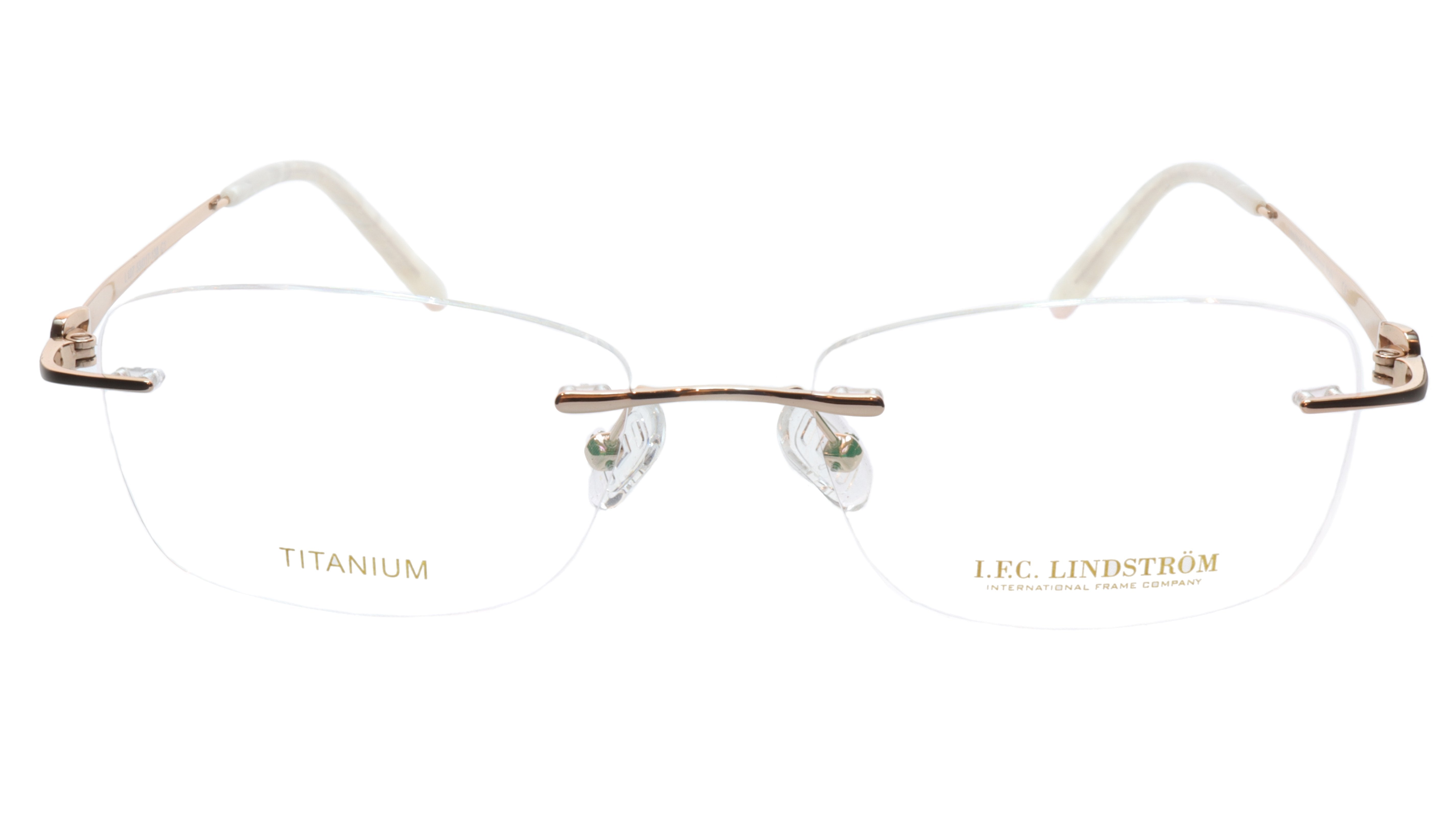 Premium LINDSTROM L 107 C1 Titanium Gold Eyeglasses Frame - Handmade in Italy | Size 53-17-138 | Lightweight & Durable for Work, Reading & Fashion