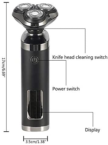 Premium Cordless Electric Razor for Men - 3-in-1 Wet/Dry Bald Head Shaver with LED Display & Rechargeable Battery | Perfect for Travel, Gym & Daily Grooming Routine