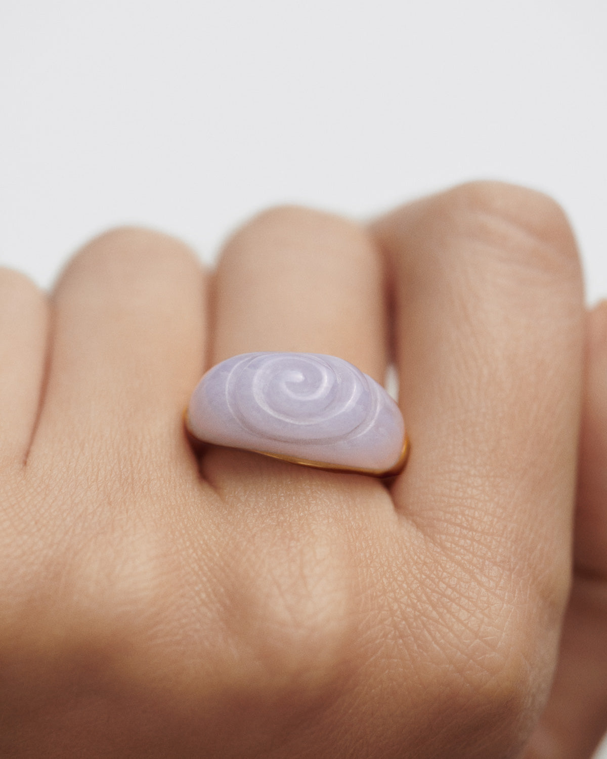 Blue Lace Agate Shell Ring for Women - Elegant Boho Jewelry Gift for Her - Perfect for Beach, Wedding & Everyday Wear