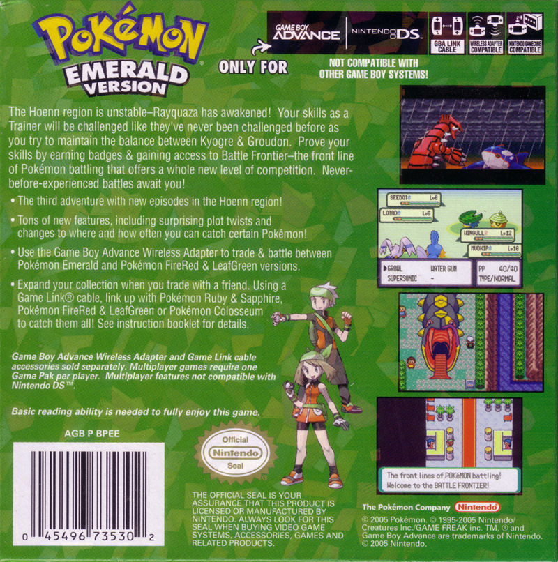 Pokemon Emerald Version - Nintendo GBA Game Cartridge | Authentic & Rare | Adventure RPG for Game Boy Advance | Perfect for Collectors & Retro Gaming Enthusiasts