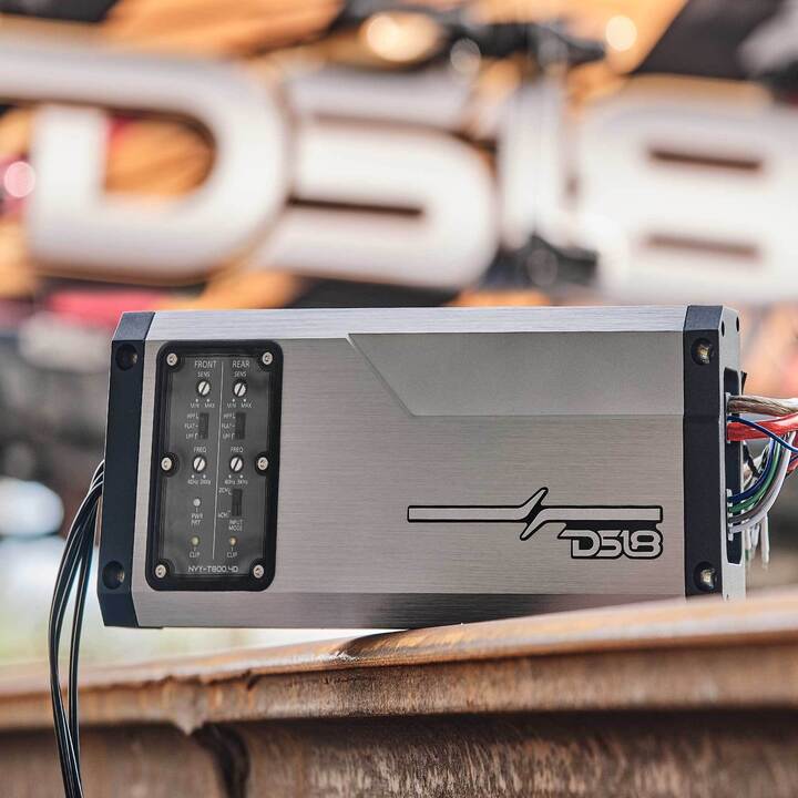 NVY 4-Channel 200W RMS Marine Amplifier - IP67 Waterproof, Full Range Audio for Boats, Powersports & Outdoor Adventures - Perfect for Marine Stereo, ATV, UTV & Motorcycle Audio Systems