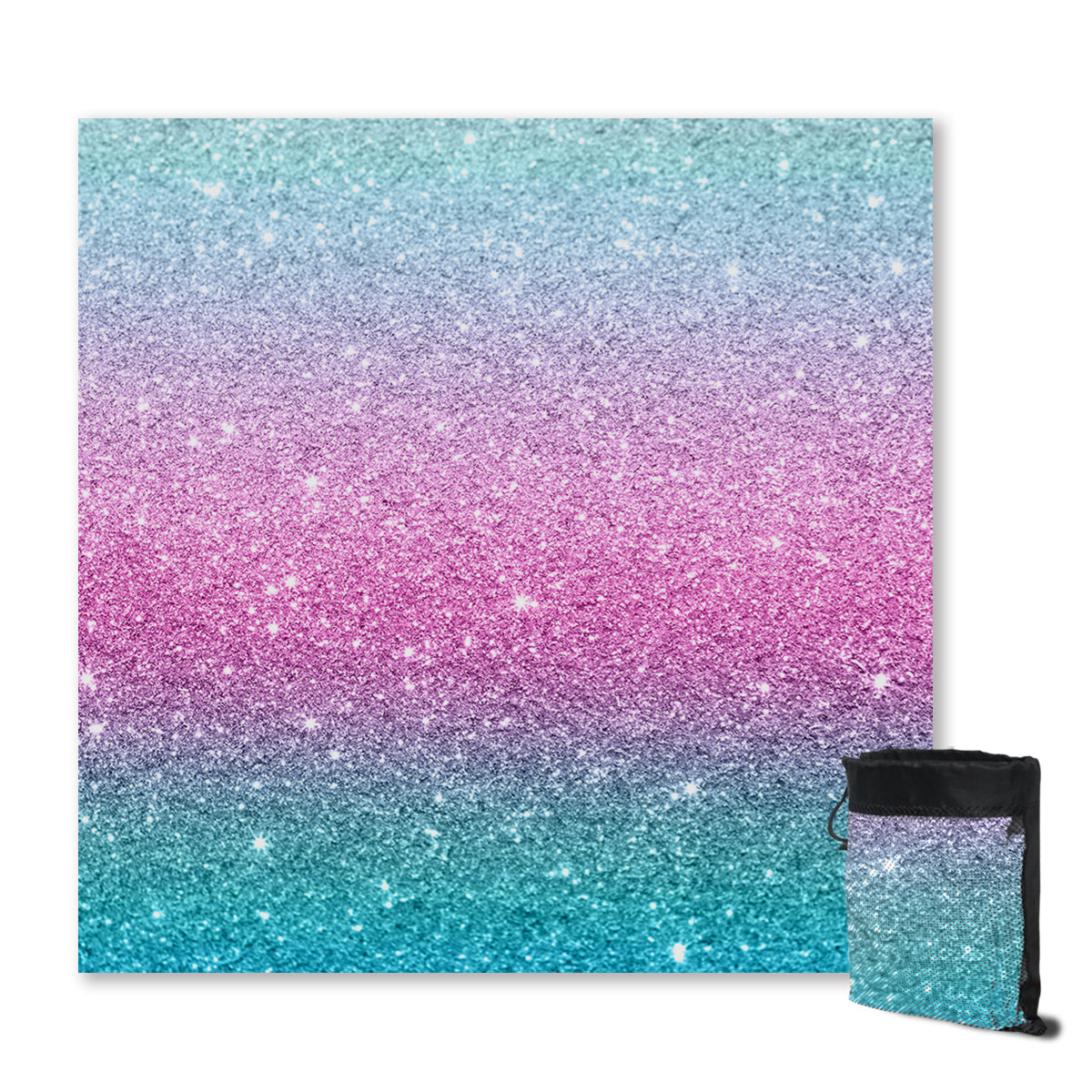 Mermaid Dreams Sand Free Beach Towel - Quick Dry, Super Absorbent, Lightweight & Portable - Perfect for Beach, Pool, Vacation & Outdoor Activities
