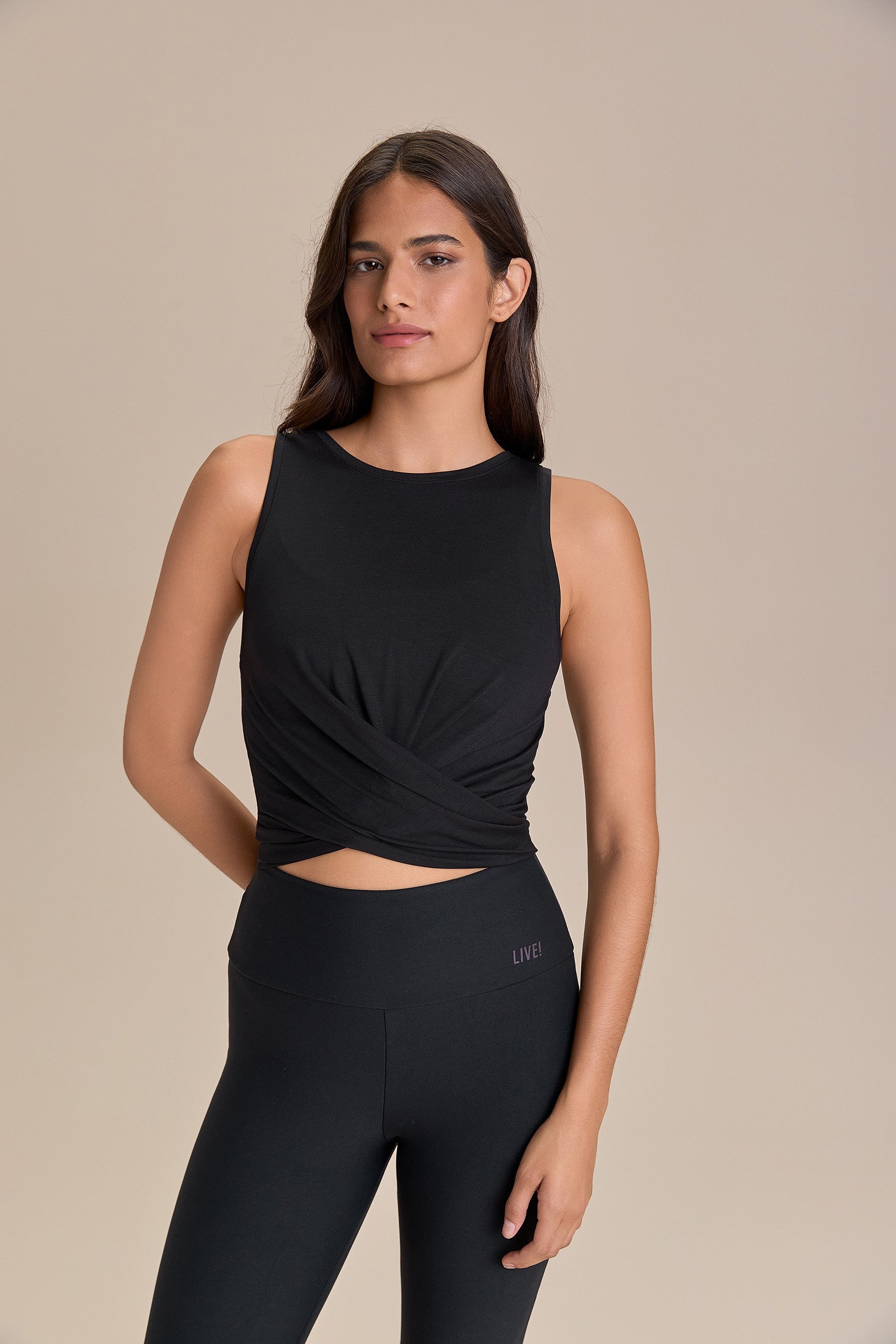 Twist Front Modal Tank Top for Women - Soft Breathable Summer T-Shirt - Perfect for Yoga, Gym & Casual Wear