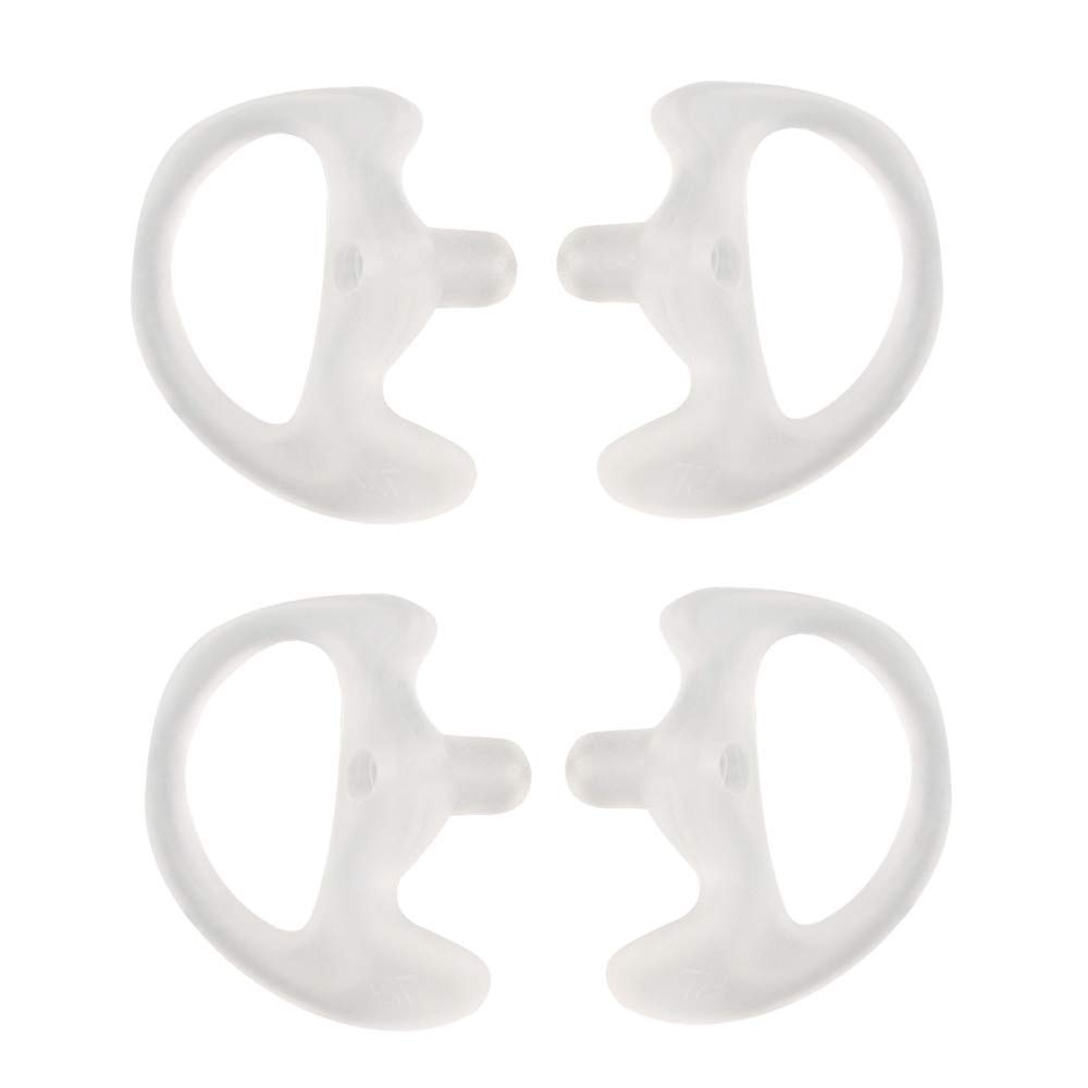 2 Pairs Medium Earmold Earbuds for Two-Way Radio with Air Acoustic Coil Tube - Clear Audio for Communication & Industrial Use
