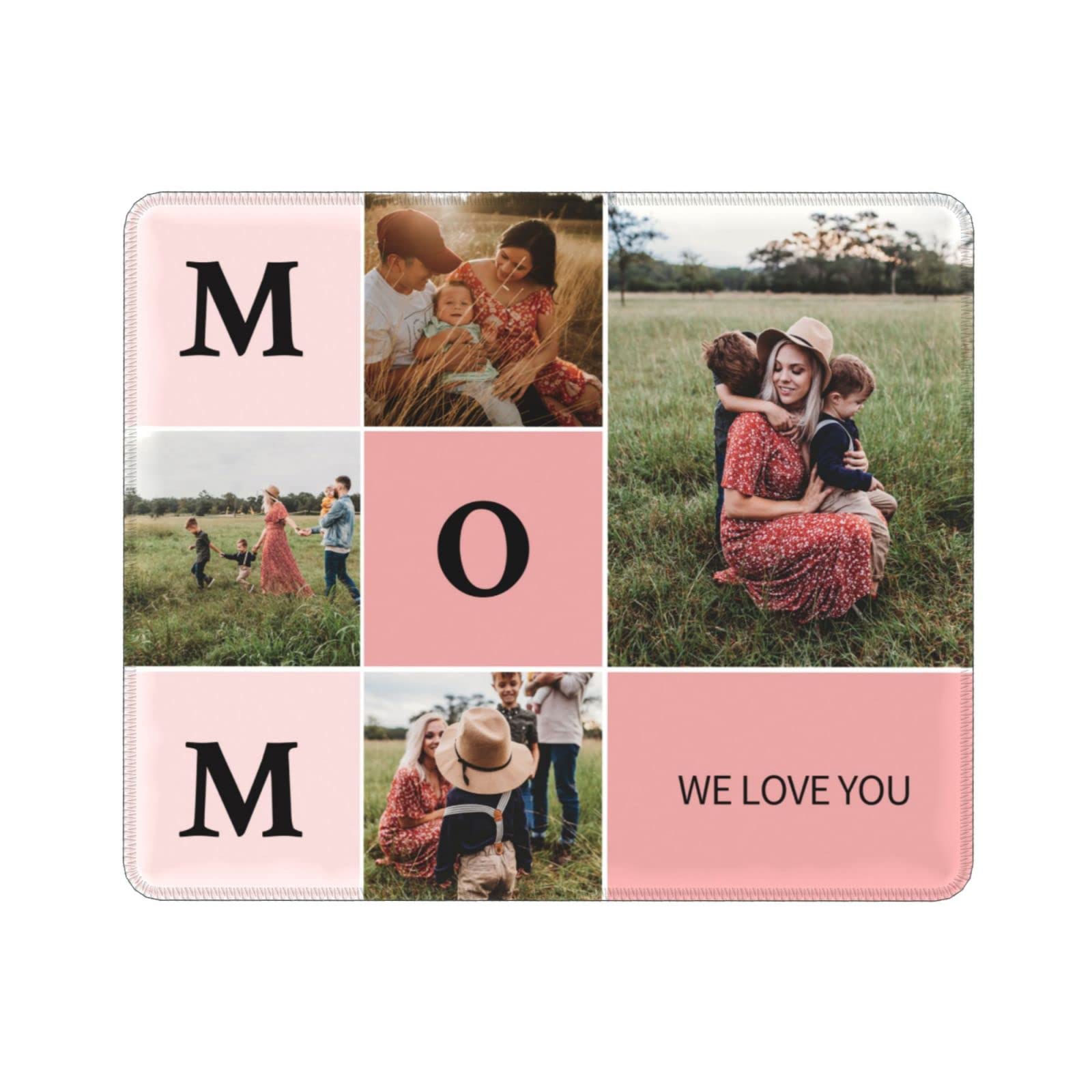 Custom Photo Mouse Pad 11.8x9.8 Inch - Personalized Collage Mouse Mat with Text - Office & Gaming Desk Accessories - Great Gift for Coworkers, Students, Family (2 Pack) - Perfect for Workstations, Home Offices & Gaming Setups