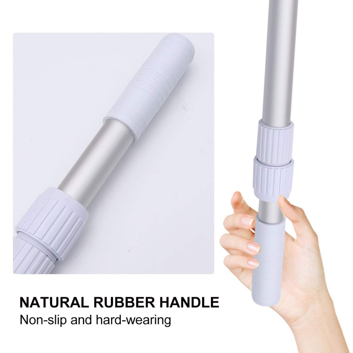 Professional Telescopic Pool Cleaning Pole - Extendable Mop Rod for Swimming Pools, Windows & Household Cleaning | Heavy Duty Vacuum Extension Pole with Net Attachment | Perfect for Pool Maintenance, Window Washing & Hard-to-Reach Areas