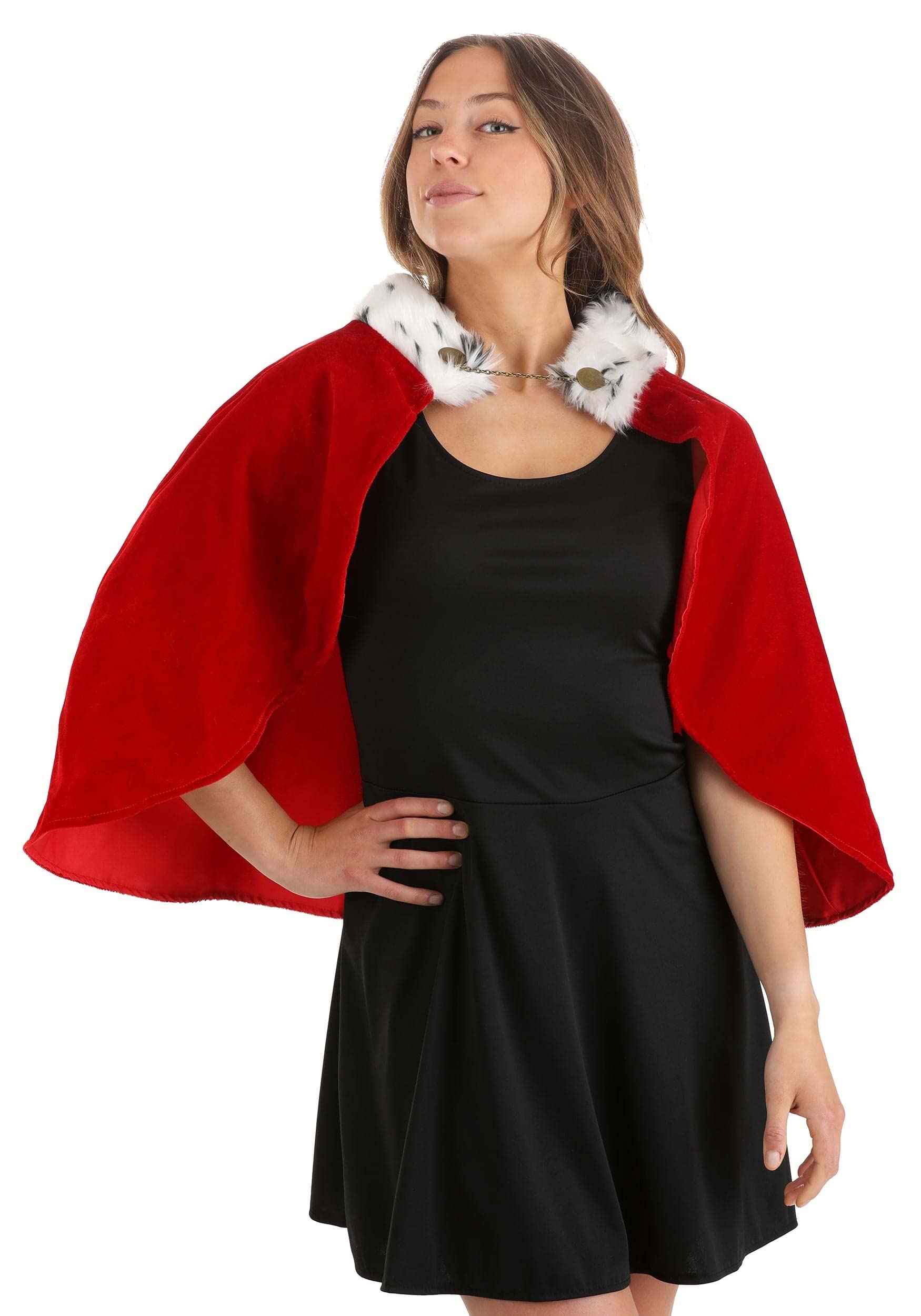Royal Cape Costume Accessory - Red Velvet Capelet for Cosplay, Halloween & Renaissance Fairs | Perfect for Medieval, Fantasy & Theatrical Events