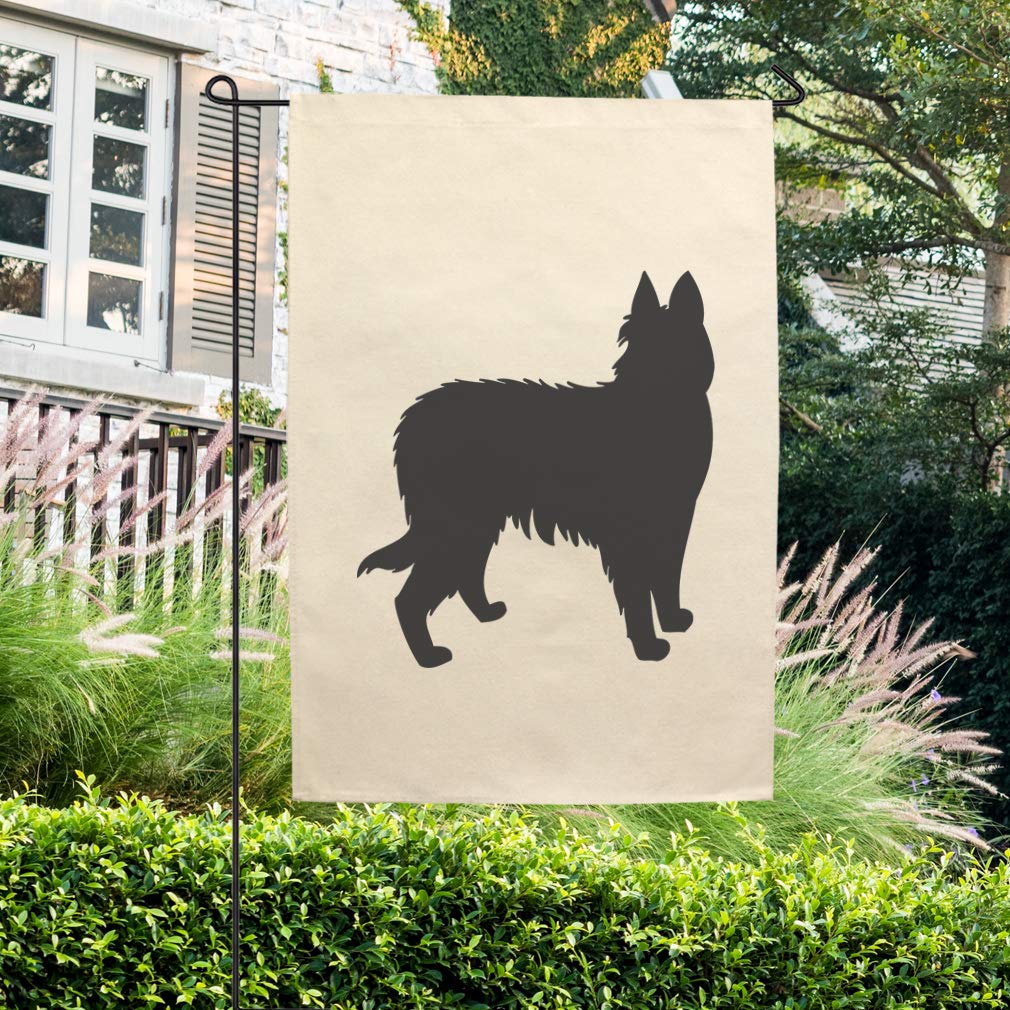 Berger Picard Silhouette Cotton Canvas Garden Flag Set with Pole - Outdoor & Patio Decor for Home, Yard, and Seasonal Celebrations