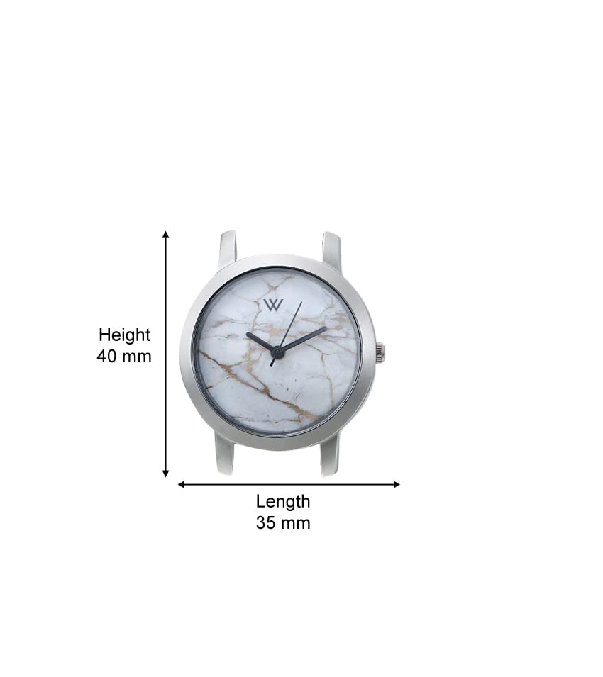 Walrus Women's Analog Watch - Multicolor Dial, White Leather Strap, Alloy Case | 32mm Case & 26mm Dial | Professional Office Wear, Casual Outfits, Birthday & Anniversary Gift for Women