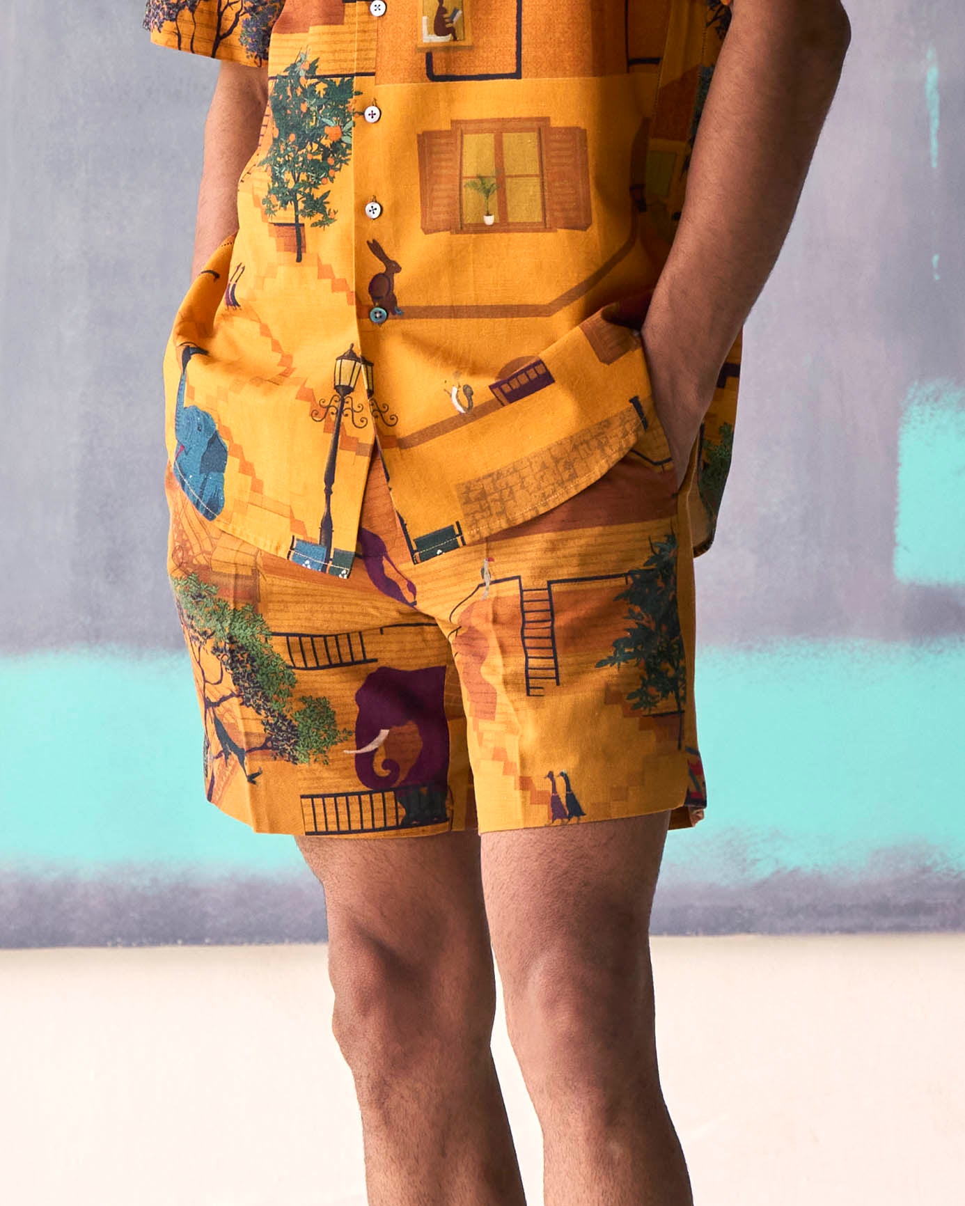 Mustard Linen Shorts for Women - Comfortable & Breathable Summer Casual Wear - Perfect for Beach, Travel & Outdoor Activities