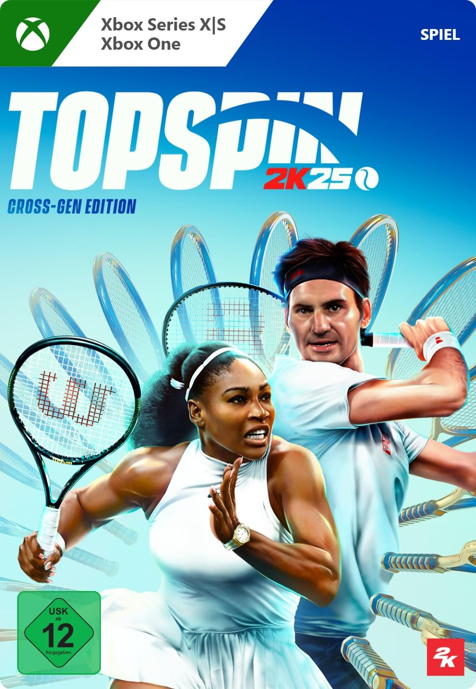 TopSpin 2K25 Xbox Game - Cross-Gen Digital Download Code for Xbox One & Series X|S | Realistic Tennis Simulation for Sports Fans & Competitive Gamers