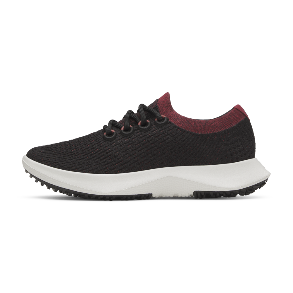 Women's Tree Dasher 2 Running Shoes - Natural Black/Thunder Red with Barely Grey Sole | Eco-Friendly Sneakers for Women | Perfect for Jogging, Gym Workouts & Casual Wear