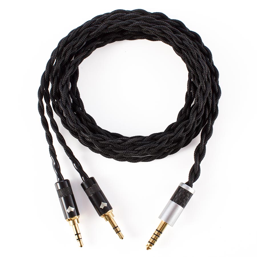 Premium Kennerton Custom Litz Audio Cable - Balanced 4.4mm to Dual 3.5mm Connectors for High-End Headphones - Perfect for Audiophiles, Studio Monitoring & Hi-Fi Systems