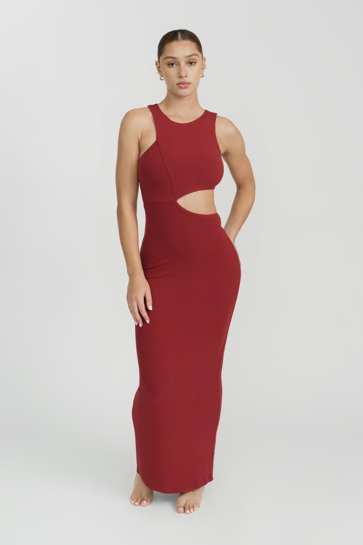 Lottie Maxi Dress in Crimson - Elegant Long Sleeve Flowy Summer Dress for Women | Perfect for Beach Vacations, Date Nights & Special Occasions