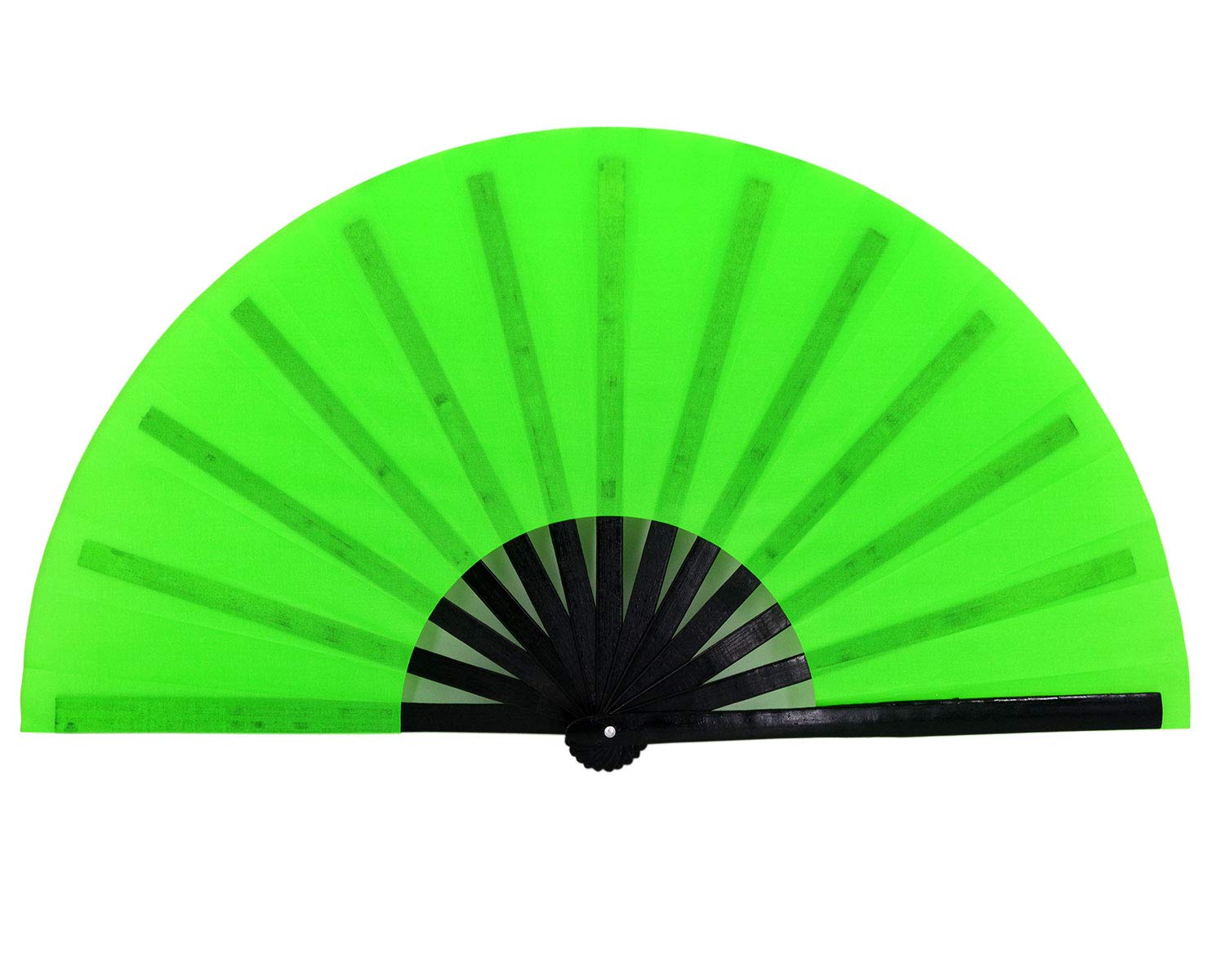 Amajiji Large Folding Hand Fan for Women & Men - Traditional Chinese Japanese Style Handheld Cooling Fan - Perfect for Dance, Rave, Wedding, Drag Queen Performances, Home Decor & Gift Giving (Elegant Green) - Stay Cool at Outdoor Events, Parties & Cultural Performances