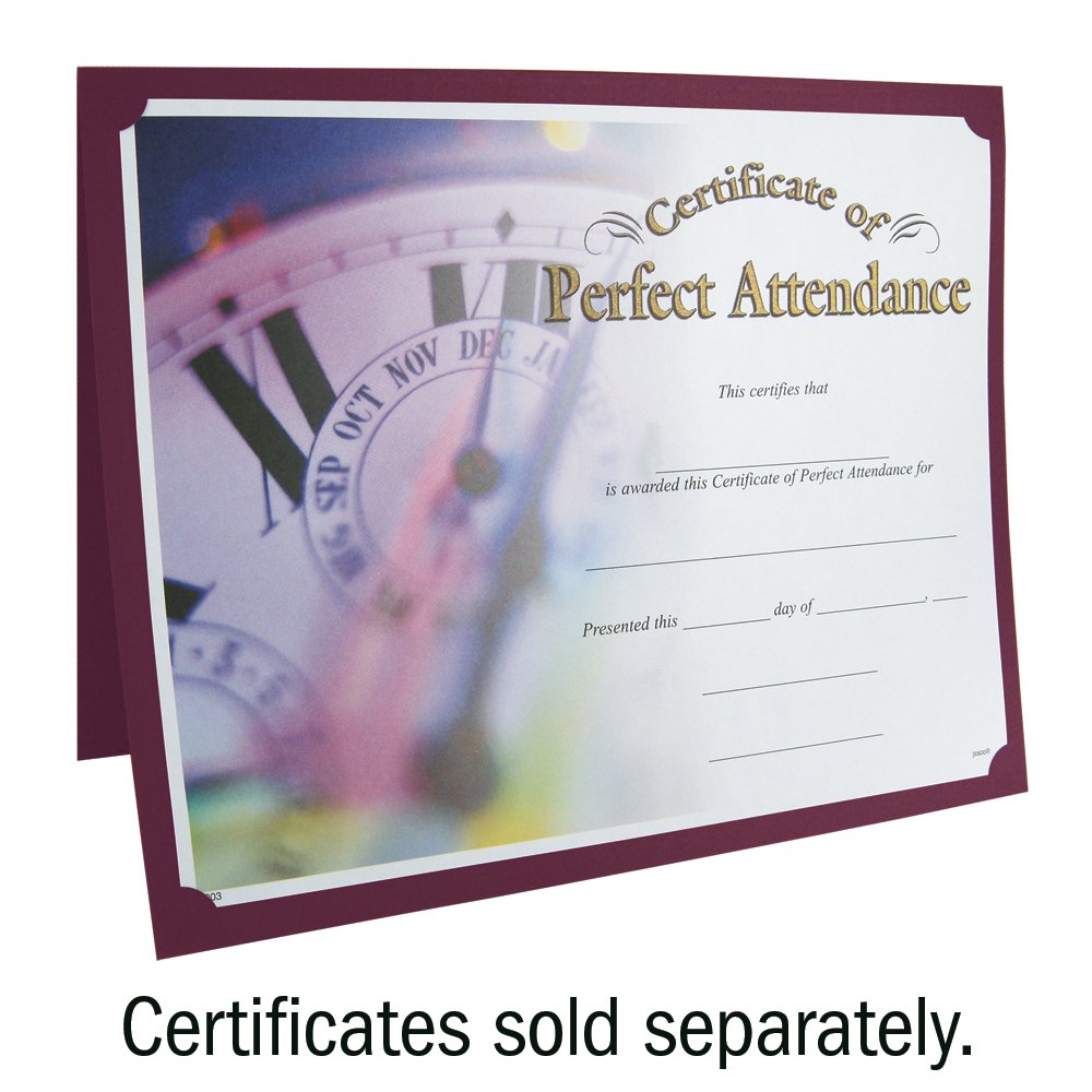 Jones School Supply - 50 Pack Maroon Linen Folders with Gold Star Design - Premium Academic Certificate Holders for Graduation, Awards & Diplomas - Perfect for Schools, Offices & Recognition Ceremonies