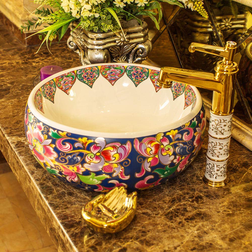 Ceramic Vessel Sink - Countertop Bathroom Basin for Modern Homes