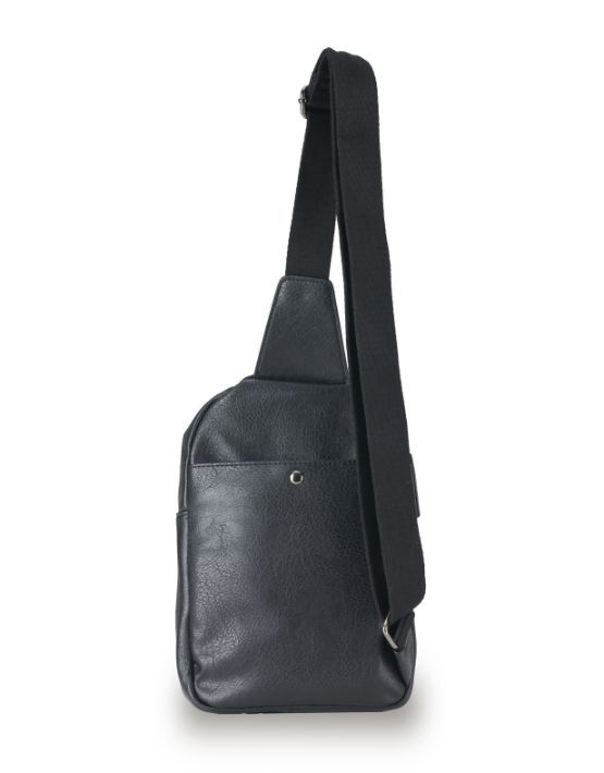 Tosca VG019 Vegan Leather Sling Backpack - Black | Stylish & Eco-Friendly Crossbody Bag for Travel, Work & Daily Use