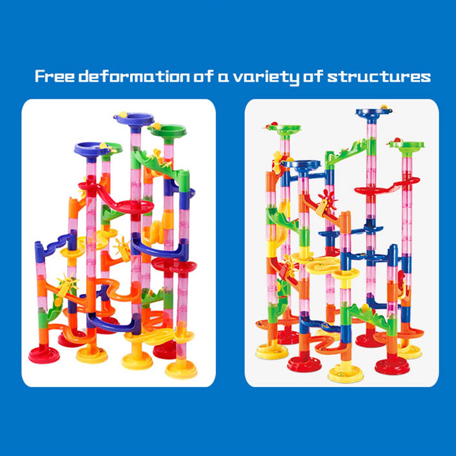 105pcs Kids Marble Run Race Track Set - STEM Educational Building Blocks Construction Toy for Boys & Girls - Perfect for Indoor Play, Birthday Gifts & Classroom Activities