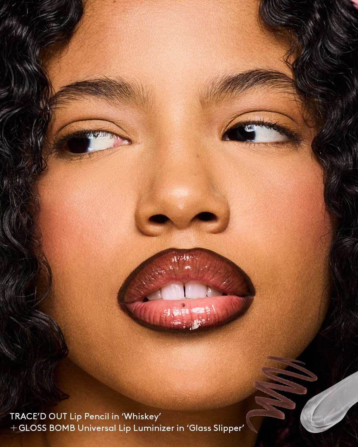 Trace'd Out Longwear Waterproof Pencil Lip Liner - Whiskey Brown | Smudge-Proof & Water-Resistant Lip Liner for All-Day Wear | Perfect for Matte Lipstick, Ombre Lips & Everyday Makeup Looks