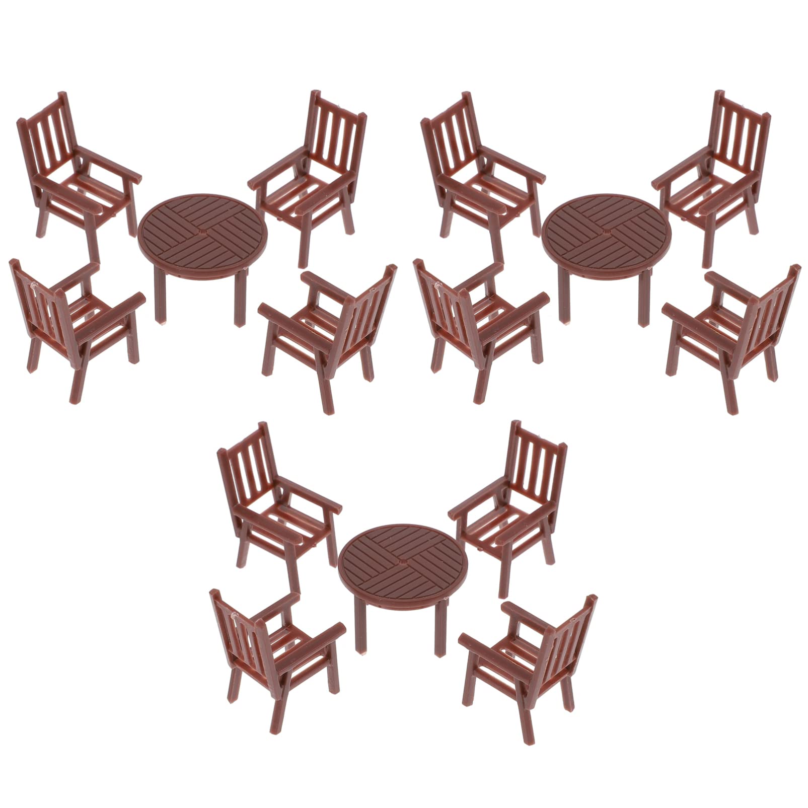 NUOBESTY Miniature Dining Table and Chair Set - 3 Piece Dollhouse Furniture for Living Room, Kids Playhouse Accessories | Perfect for Dollhouse Decor, Mini Scene Table Model, and Kids Room Decoration