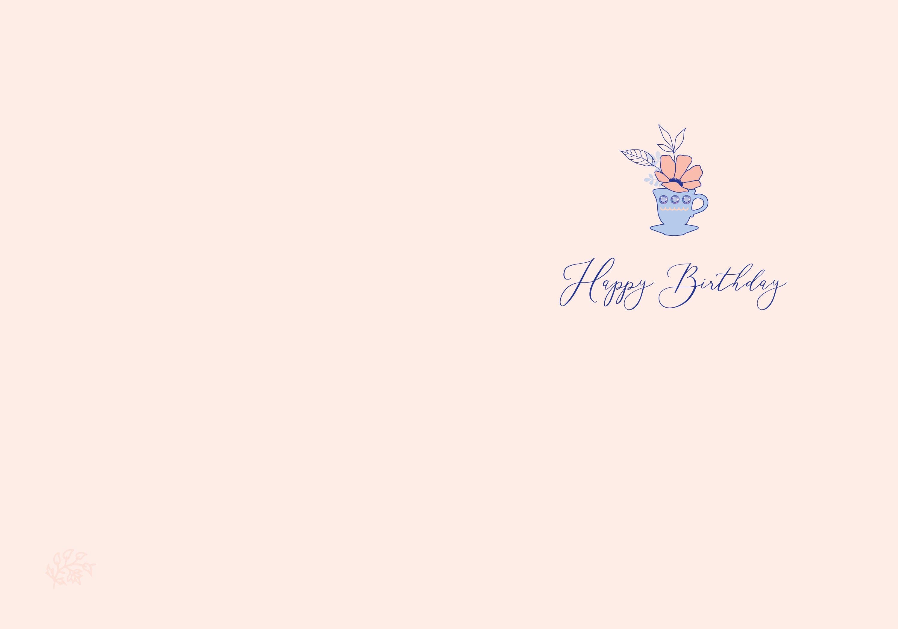 Jane Austen Tea Party Birthday Embellished Greeting Card - Perfect for Book Club Celebrations & Literary Themed Events