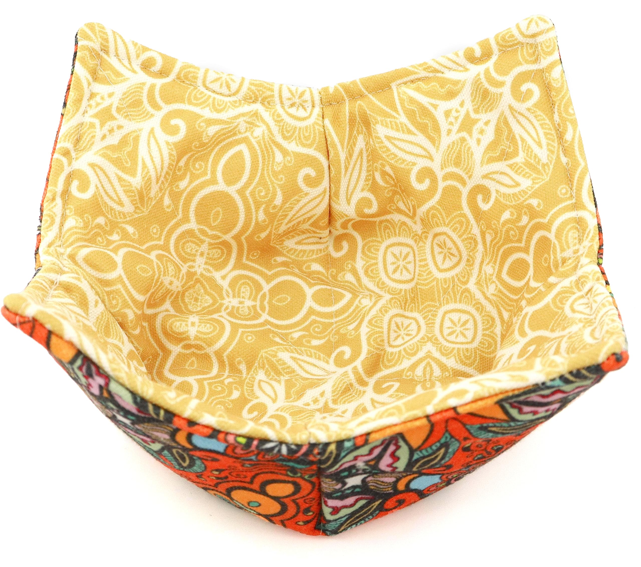 Microwave-Safe Cotton Bowl Cozy - Heat Resistant Hot Bowl Holder for Soup, Cereal & Food - Perfect for Microwave Use & Dining Comfort