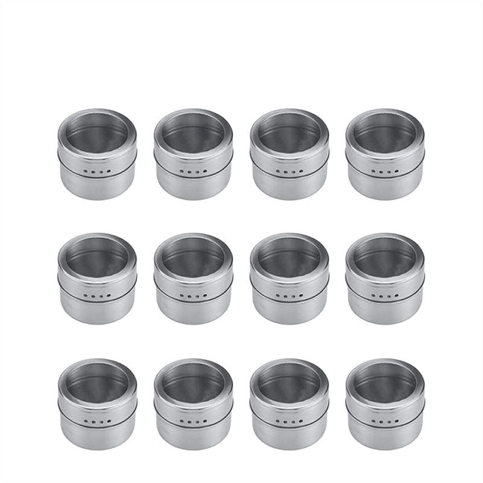 Magnetic Spice Jar Set - 12pcs Airtight Seasoning Bottles for Pepper, Salt & Spices | Elefants Spice Storage Containers | Perfect for Kitchen Organization & Pantry Storage