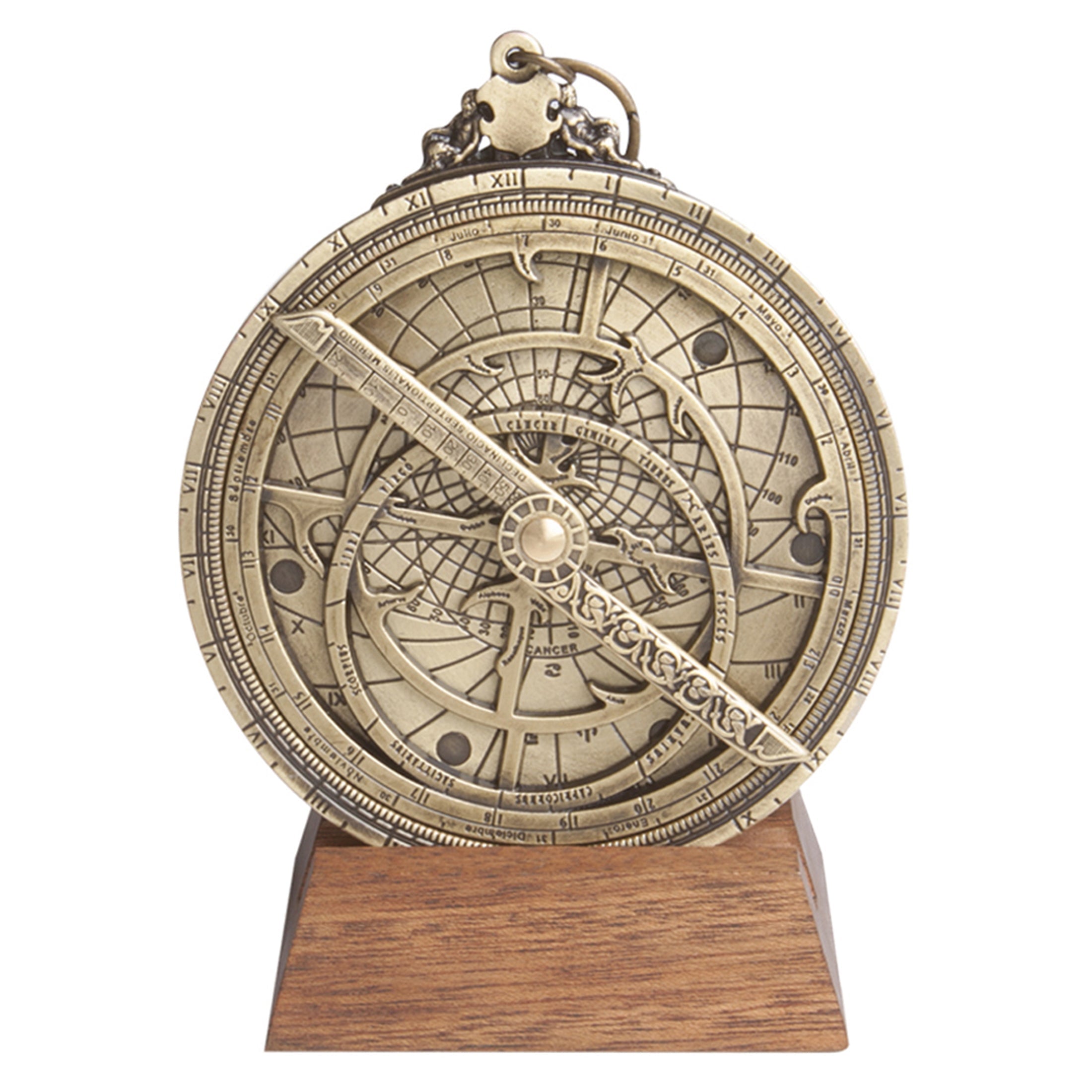Vintage Brass Planispheric Astrolabe - Ancient Astronomical Navigation Tool for Stargazing, Celestial Mapping & Medieval History Enthusiasts | Perfect for Astronomy Lovers, Classroom Demonstrations & Unique Home Decor