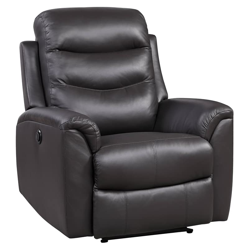 Acme Furniture Ava Recliner - Brown Leather Reclining Chair for Living Room | Comfortable Lounge Chair for Home Theater, Reading & Relaxation