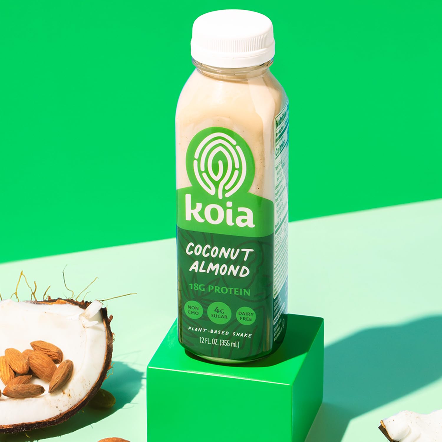 Koia Protein Shake - Ready to Drink Plant-Based Protein Shake (12 oz, Pack of 12) - Coconut Almond Flavor - Dairy Free, Gluten Free, Soy Free, Non-GMO, Kosher, Vegan - Perfect for Post-Workout Recovery, Healthy Snacking & On-the-Go Nutrition
