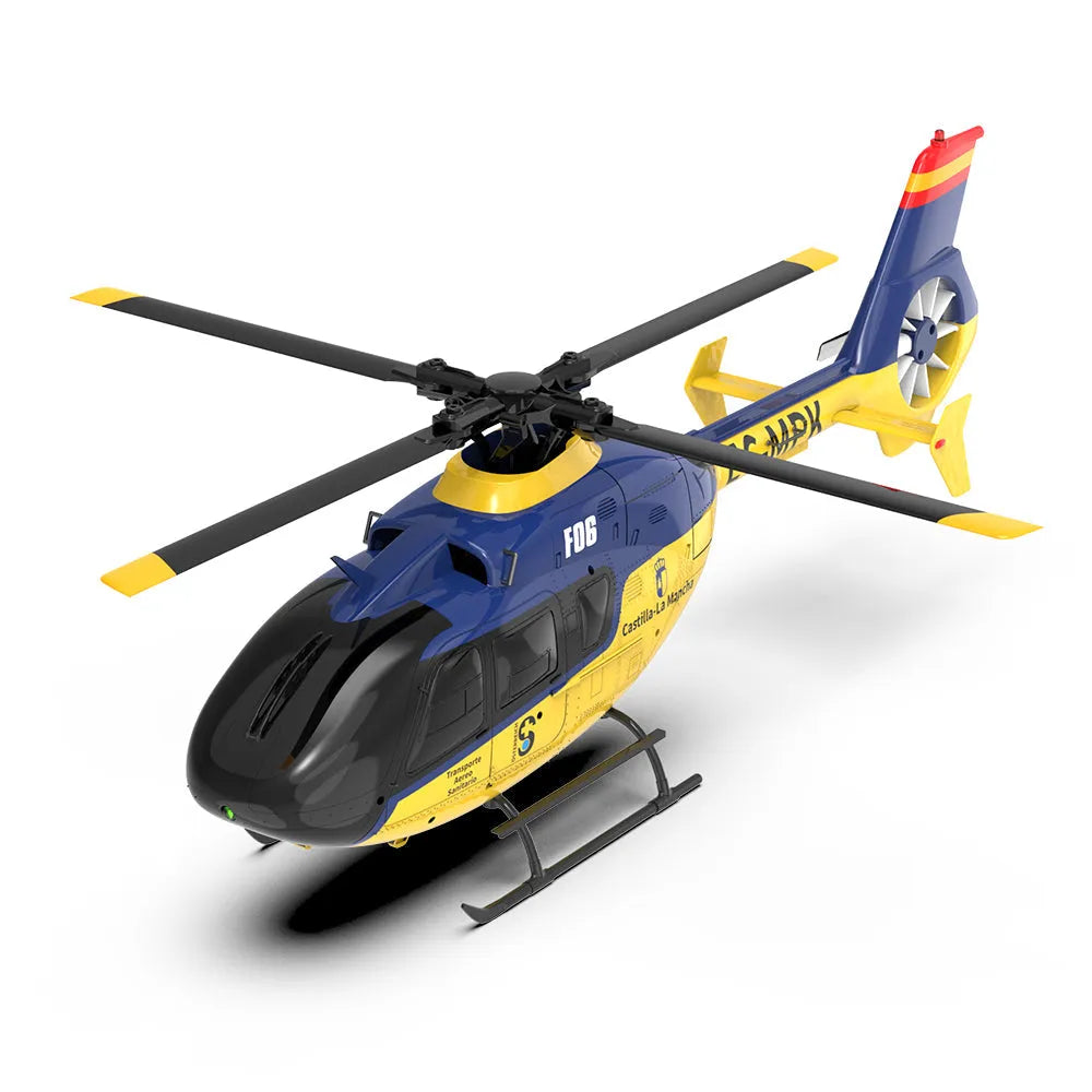 Yuxiang F06 EC135 Flybarless 6-Axis Gyro RC Helicopter - 3D Aerobatic Drone for Adults & Kids - Indoor & Outdoor Flying Toy for Beginners & Hobbyists