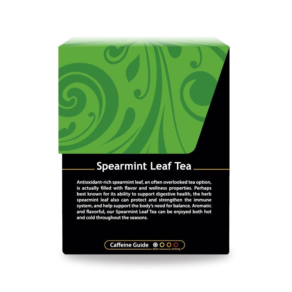 Buddha Teas Organic Spearmint Leaf Herbal Tea Bags - 18 Count | Caffeine-Free Relaxation for Stress Relief & Digestive Support