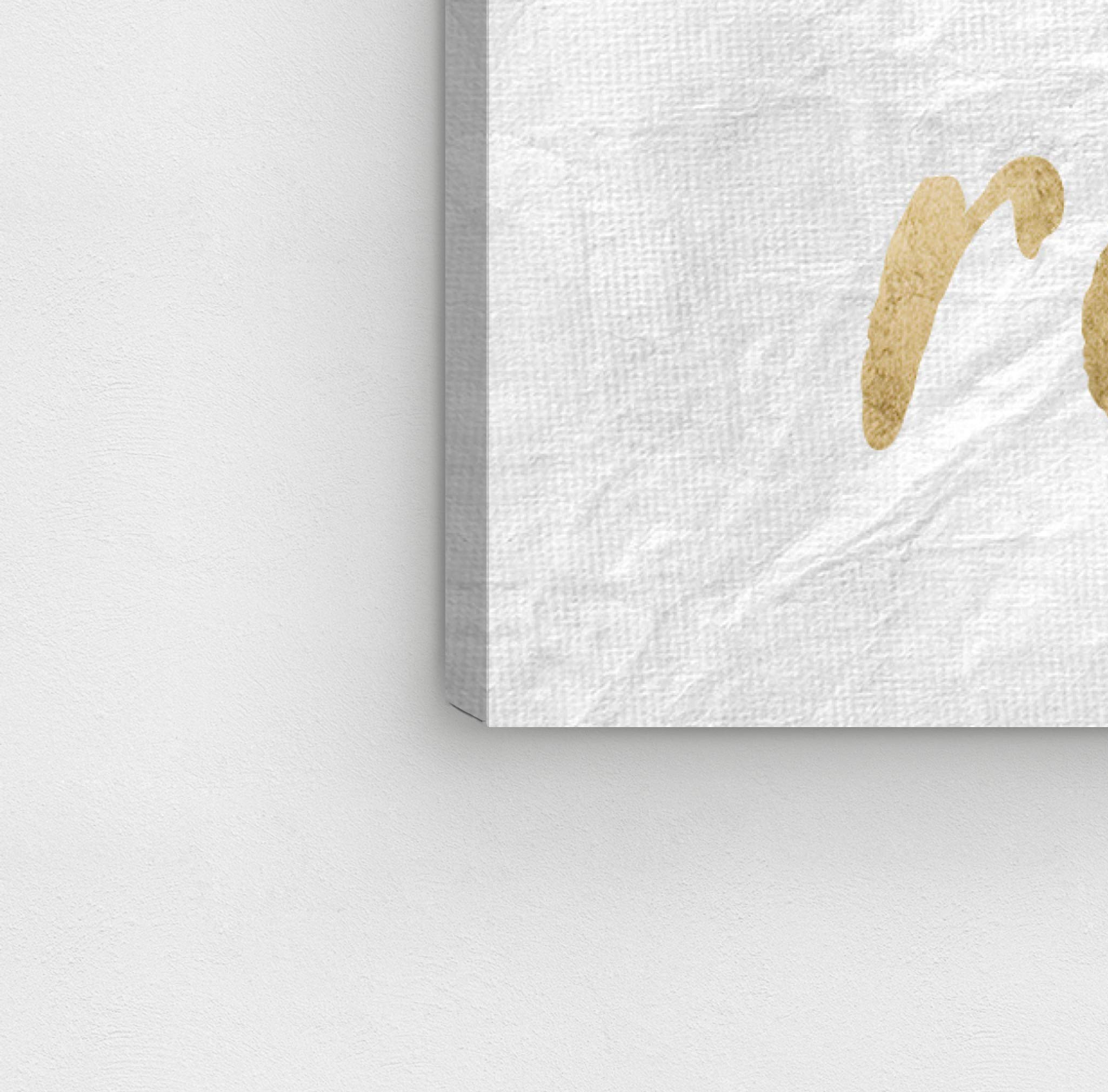 Oliver Gal Artist Co. 'Lather Rinse Repeat' Typography Wall Art Canvas Print - 24x24 Inch Gold & White Home Decor for Bathroom, Spa, or Modern Living Room