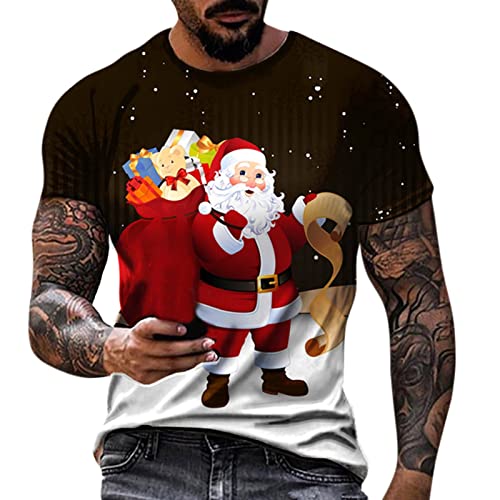 D04 Christmas T Shirt Mens Coffee