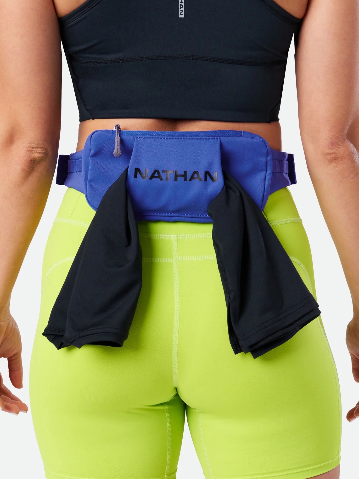 Nathan Marathon Pak 2.0 Hydration Running Belt - Peri Blue/Estate Blue - Hands-Free Water Bottle Holder for Runners, Jogging, Hiking & Outdoor Sports