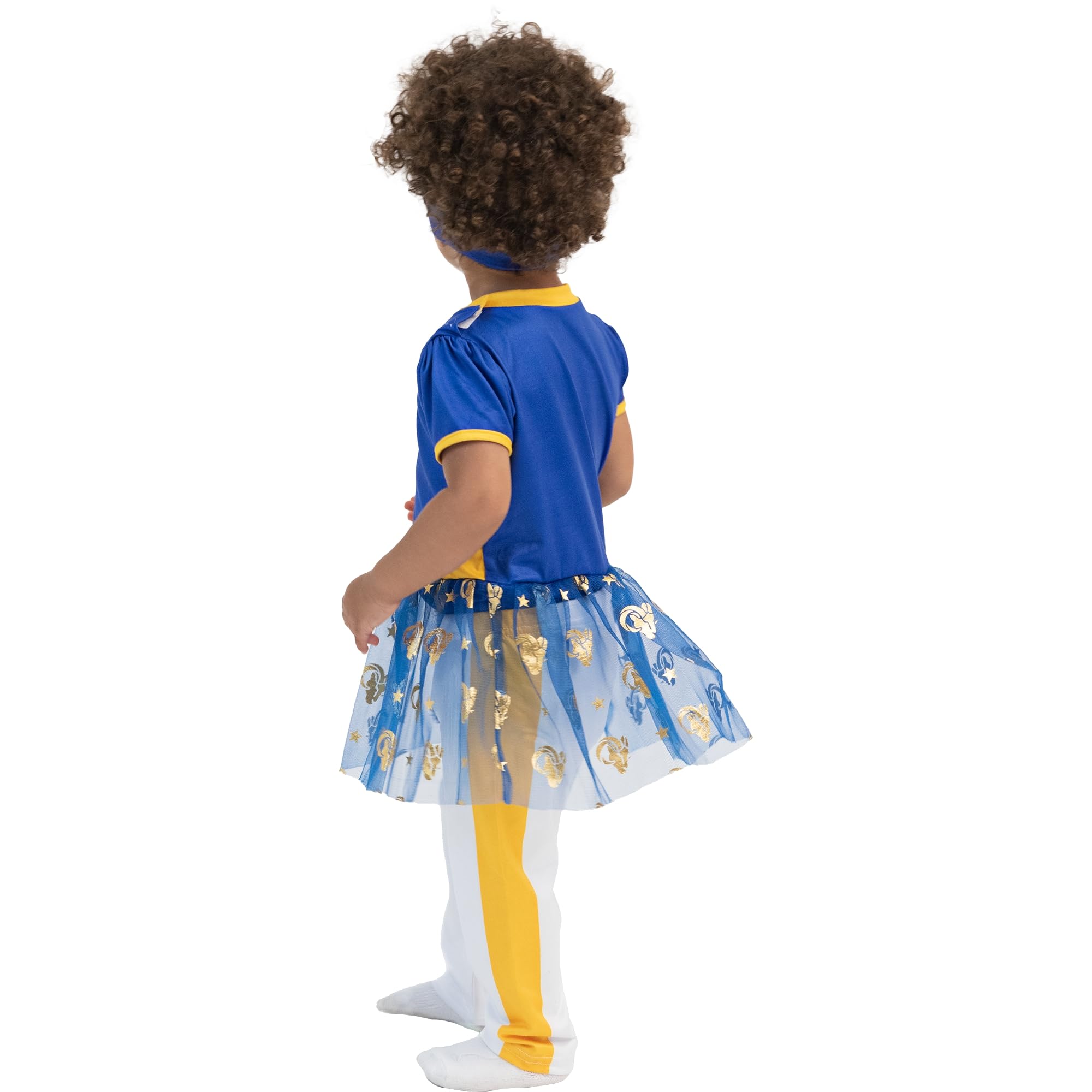 MODERN HERO NFL Officially Licensed One-piece Bodysuit with Mesh Skirt, Leggings & Headband Set - Football Game Outfit, Cheerleader Costume, Sports Fan Apparel