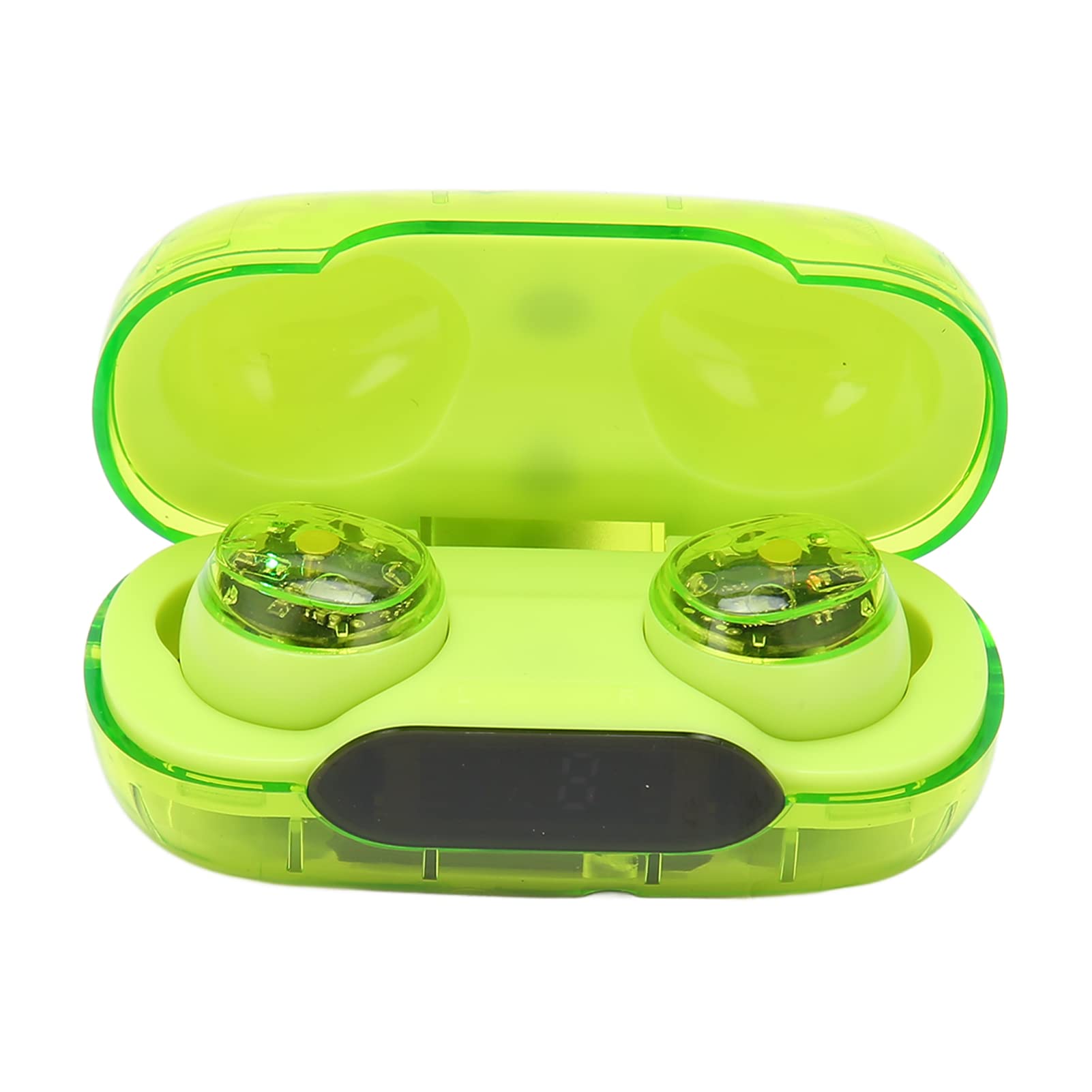 Serounder Wireless Earbuds Bluetooth 5.2 with LED Digital Display Charging Case - IPX5 Waterproof in Ear Noise Cancelling Headphones for Running, Gym, Workout - Fast Pairing & Long Battery Life (Green) - Perfect for Sports, Commuting & Daily Use