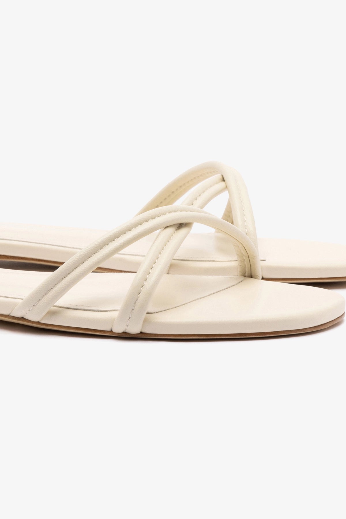 Annie Women's Flat Shoes in Ivory Genuine Leather - Comfortable & Stylish for Work, Travel & Casual Wear