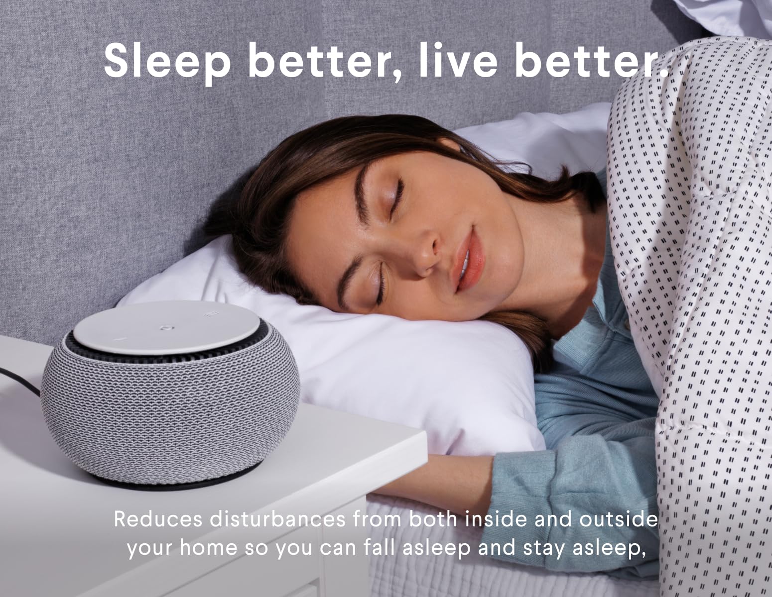 SNOOZ Smart White Noise Sound Machine with Real Fan - Non-Looping White Noise for Adults & Babies, Portable Sleep Aid for Bedroom, Travel, Nursery | Perfect for Relaxation, Meditation, and Better Sleep