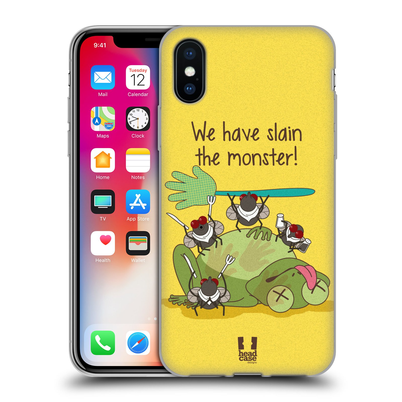 Slain Monster Opposite Day Soft Gel Case for Apple iPhone X/Xs - Durable Protective Cover with Fun Design | Perfect for Everyday Use, Work & Play