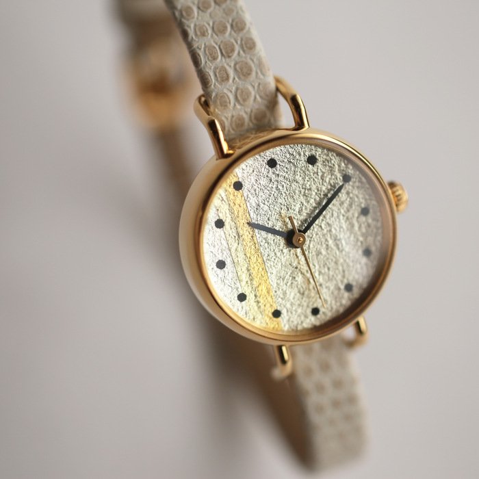 Elegant Gold Leaf Women's Wristwatch - Japanese Handmade Luxury Watch for Women - Perfect for Formal Events, Office Wear & Special Occasions